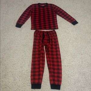 Red and Black Plaid Pajama Set